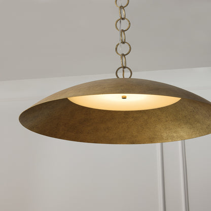 Capital Francesca Medium Pendant in Feathered Gold