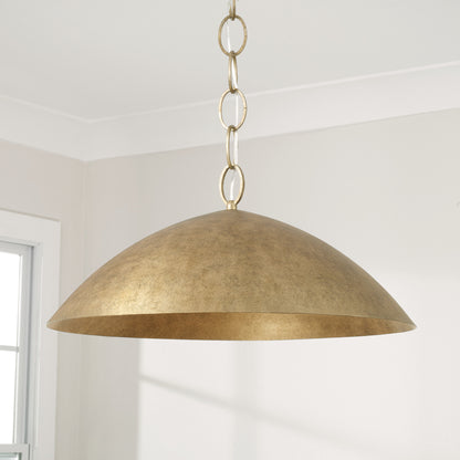 Capital Francesca Medium Pendant in Feathered Gold