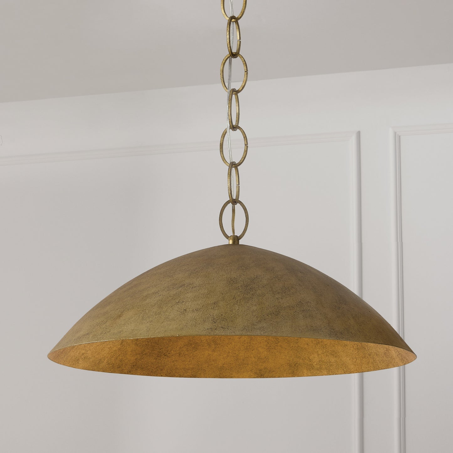 Capital Francesca Medium Pendant in Feathered Gold
