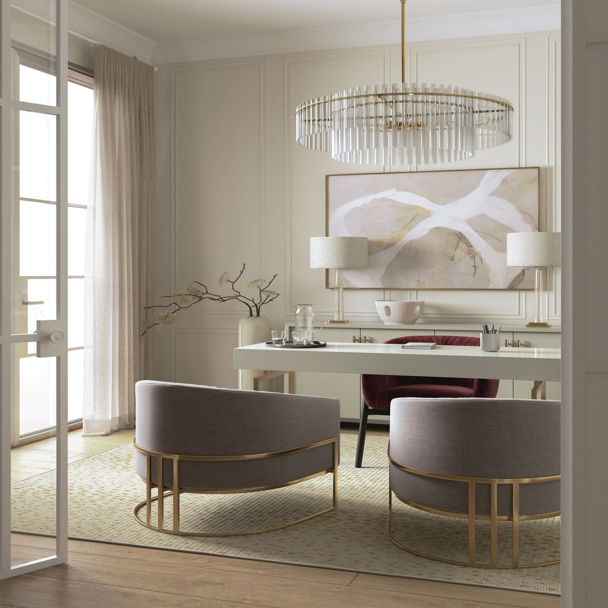 Capital Blair Grand Pendant in Aged Brass