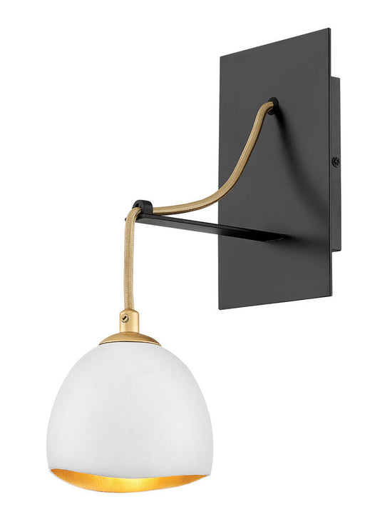 Hinkley Nula Wall Sconce Shell White, Black, Gold Leaf