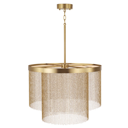 Capital Rae Pendant in Aged Brass