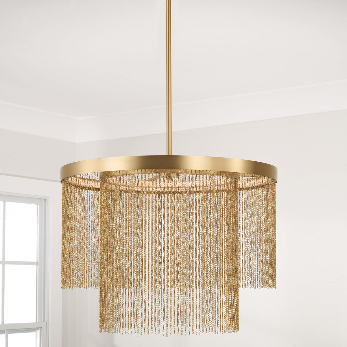 Capital Rae Pendant in Aged Brass