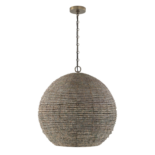 Capital Morada Globe Pendant - Aegean Grey and Dark Brass