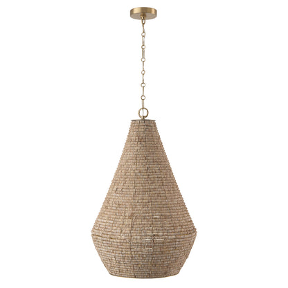 Capital Morada Drop Pendant - Light Fawn and Matte Brass