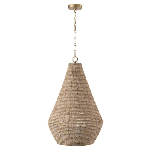 Capital Morada Drop Pendant - Light Fawn and Matte Brass