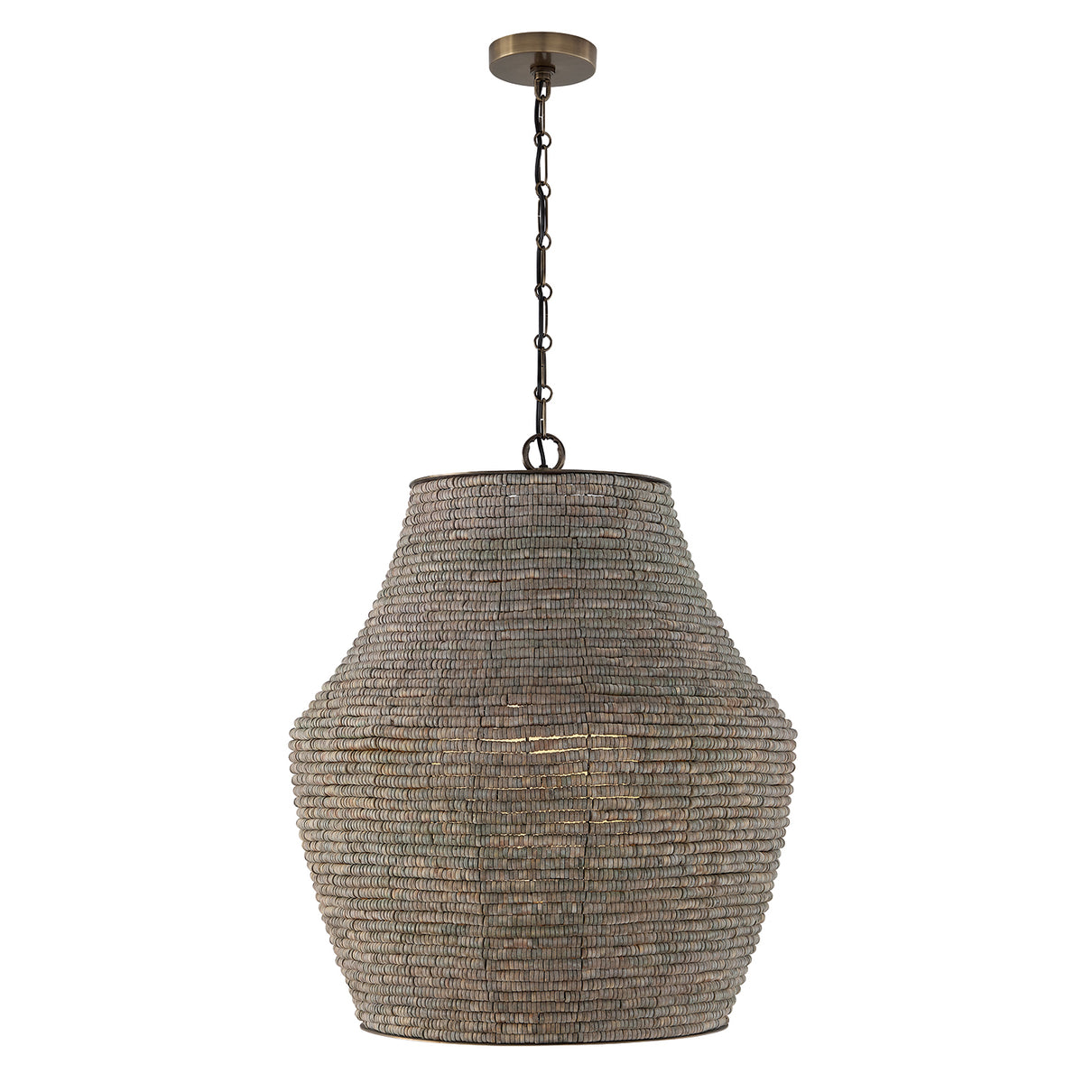 Capital Morada Vase Pendant - Aegean Grey and Dark Brass