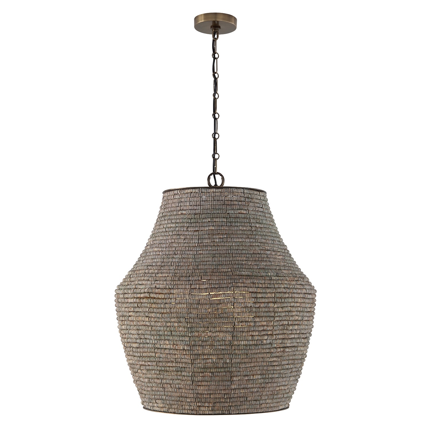 Capital Morada Vase Pendant - Aegean Grey and Dark Brass