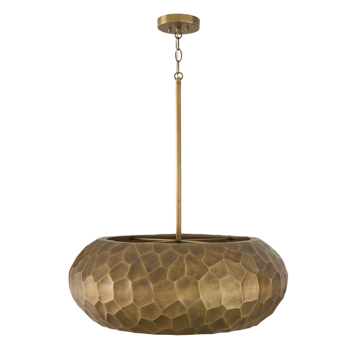 Capital Dorian Pendant in Burnished Patinaed Brass