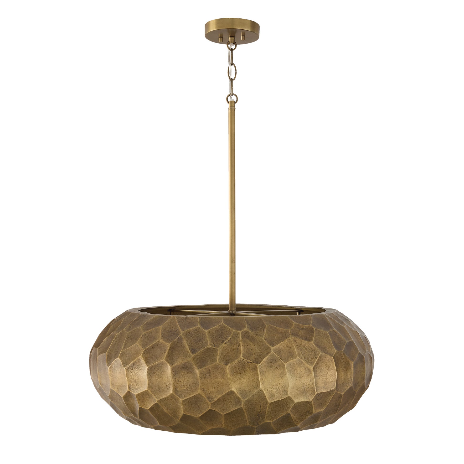 Capital Dorian Pendant in Burnished Patinaed Brass