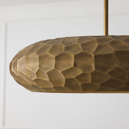 Capital Dorian Pendant in Burnished Patinaed Brass