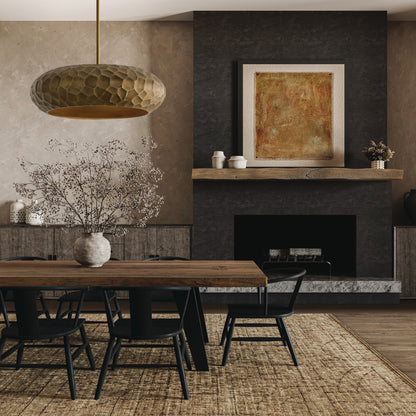 Capital Dorian Pendant in Burnished Patinaed Brass