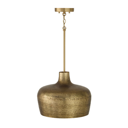 Capital Myriah Small Pendant in Tibetan Hammered Brass
