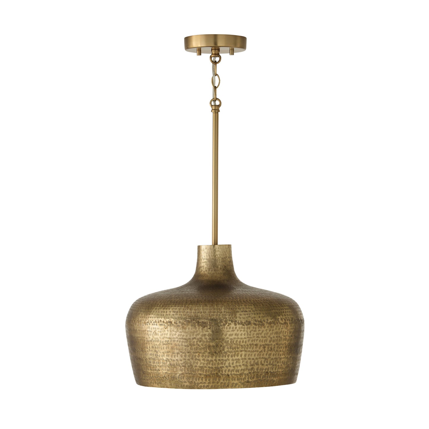 Capital Myriah Small Pendant in Tibetan Hammered Brass