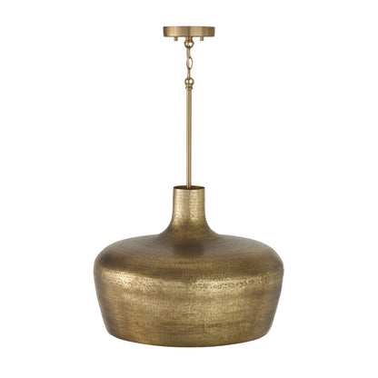 Capital Myriah Medium Pendant in Tibetan Hammered Brass