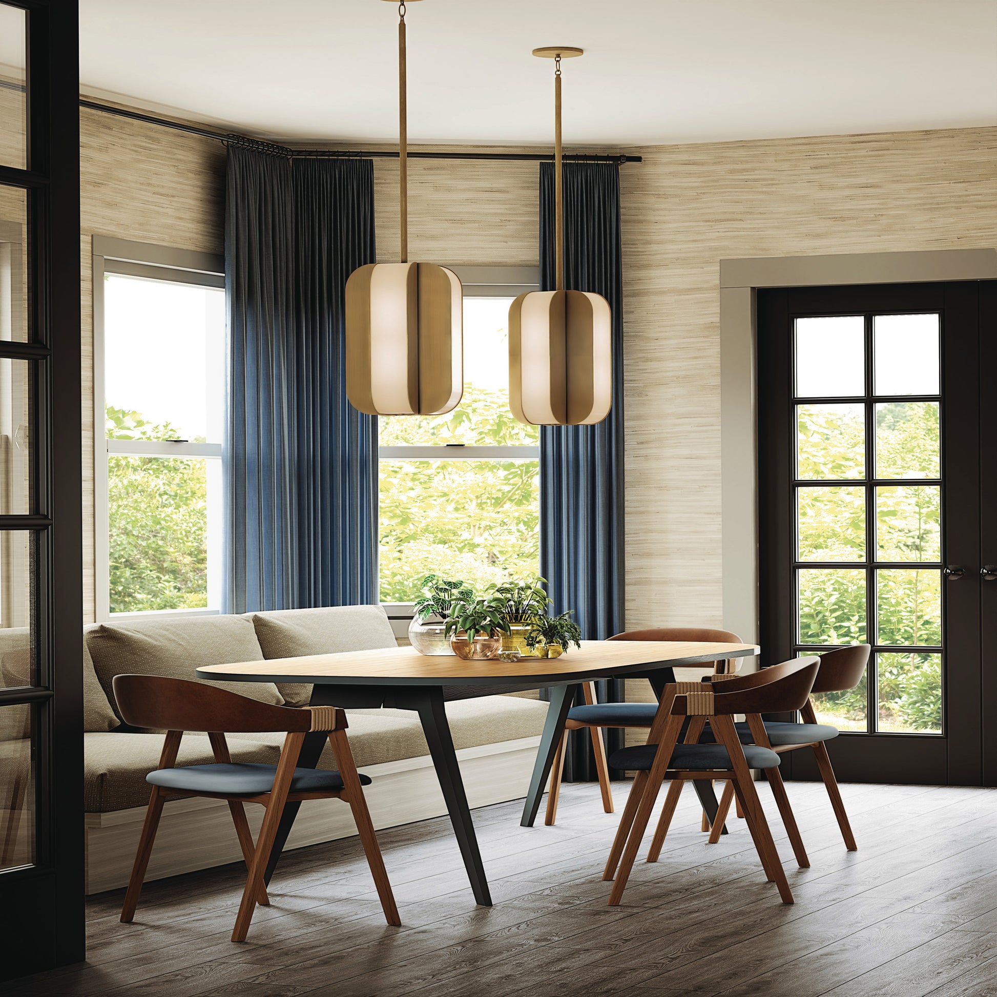 Capital Marcell Small Pendant in Aged Brass