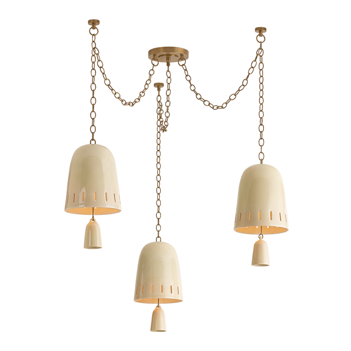 Hudson Valley Omi 3-Light Chandelier Patina Brass