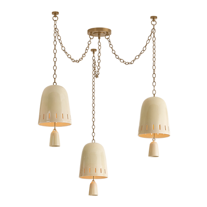 Hudson Valley Omi 3-Light Chandelier Patina Brass