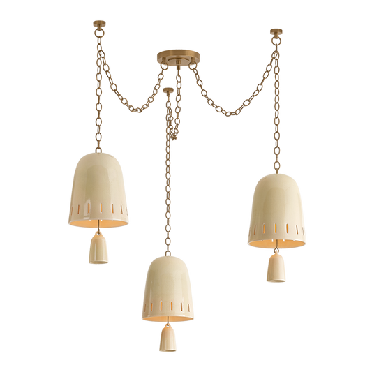 Hudson Valley Omi 3-Light Chandelier Patina Brass