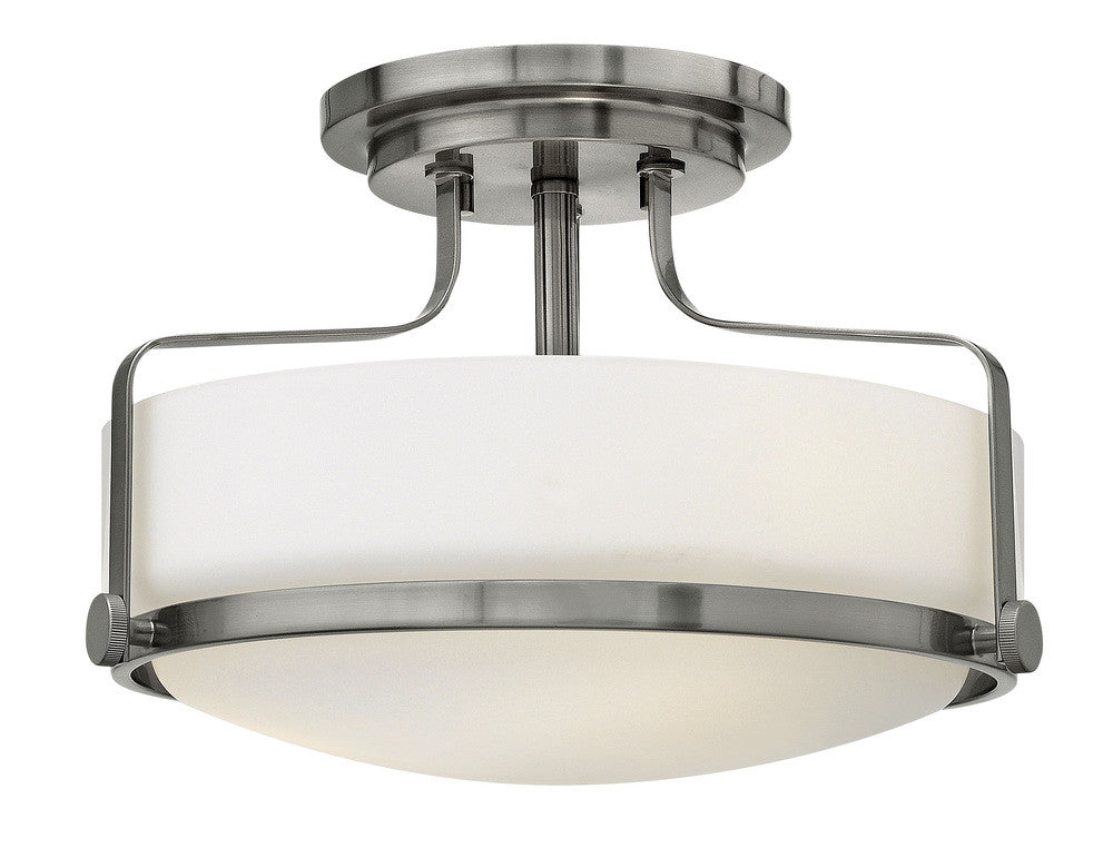 Hinkley Harper Medium Semi-Flush Mount Nickel, Steel, Brushed Nickel