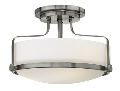 Hinkley Harper Medium Semi-Flush Mount Nickel, Steel, Brushed Nickel
