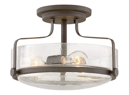 Hinkley Harper Bowl Semi-Flush Mount Black, Steel