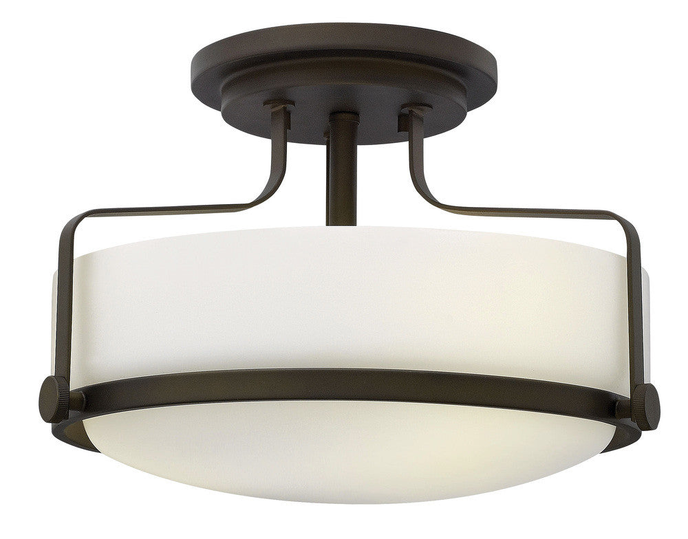 Hinkley Harper Medium Semi-Flush Mount Brass, Steel, Heritage Brass