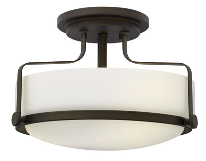 Hinkley Harper Medium Semi-Flush Mount Brass, Steel, Heritage Brass