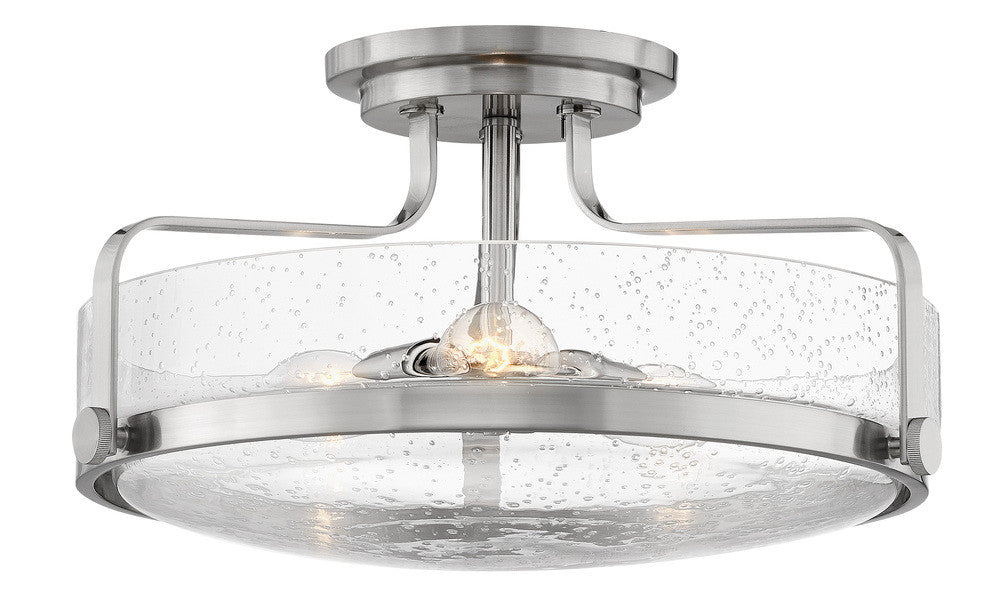 Hinkley Harper Foyer Hall Semi-Flush Mount Steel, Brushed Nickel