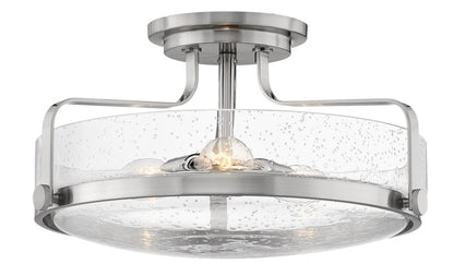 Hinkley Harper Foyer Hall Semi-Flush Mount Steel, Brushed Nickel