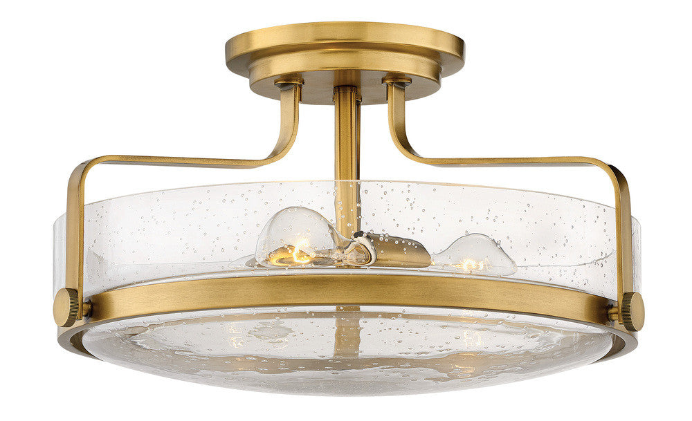 Hinkley Harper Foyer Hall Semi-Flush Mount Brass, Heritage Brass