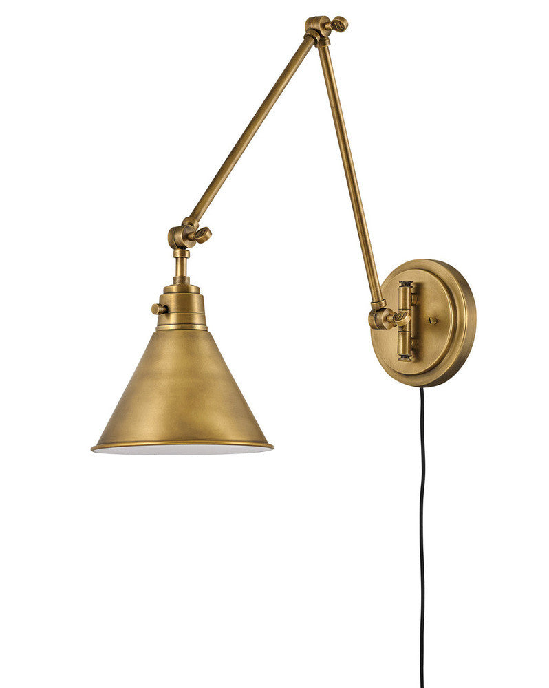 Hinkley Arti Bathroom Wall Sconce Nickel, Steel, Polished Antique Nickel