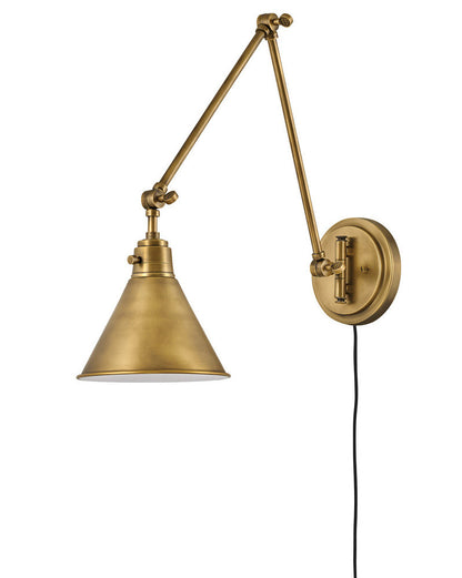 Hinkley Arti Bathroom Wall Sconce Nickel, Steel, Polished Antique Nickel