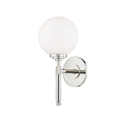 Hudson Valley Bowery Bathroom Wall Sconce Polished Nickel