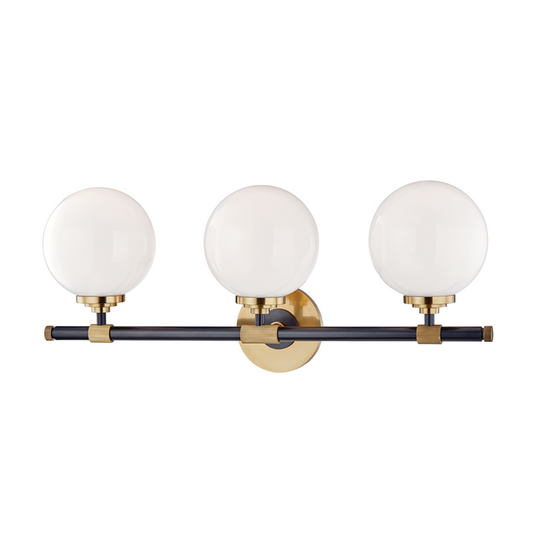 Hudson Valley Bowery Bath Vanity Light Aged Old Bronze