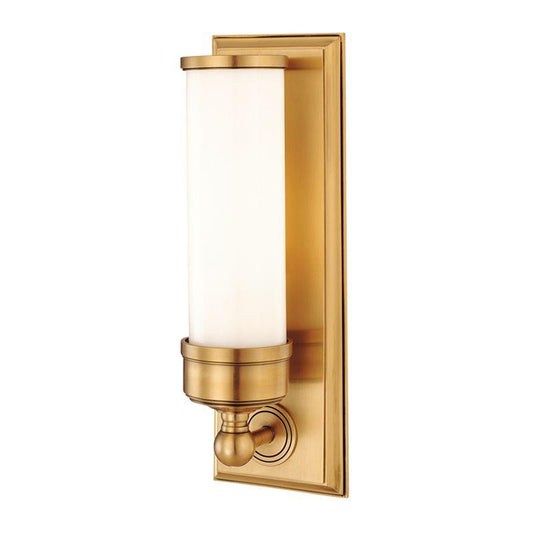 Hudson Valley Everett Bathroom Wall Sconce Antique Brass
