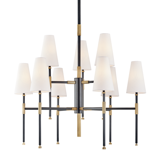 Hudson Valley Bowery Chandelier Aged Old Bronze
