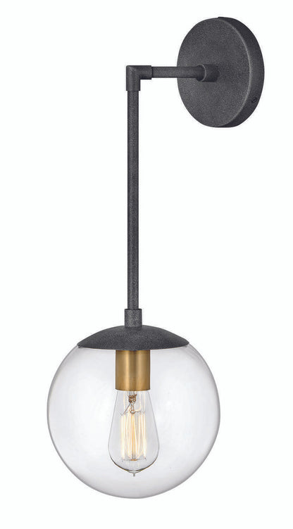 Hinkley Warby Bathroom Wall Sconce Gray, Steel, Aged Zinc