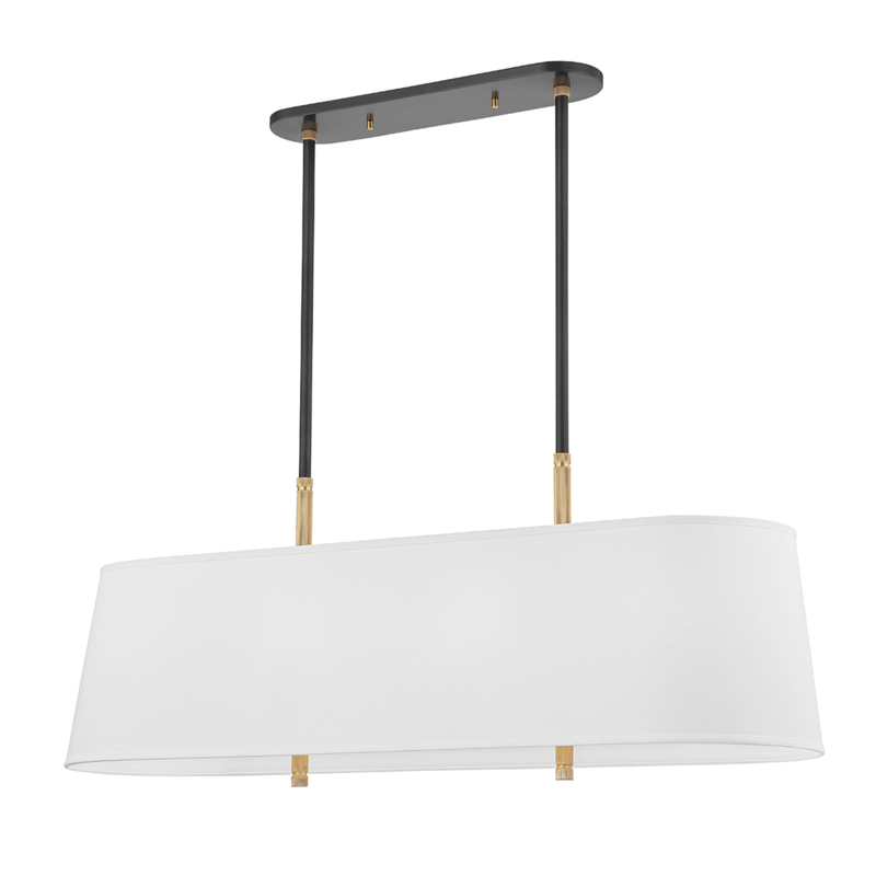 Hudson Valley Bowery Linear Chandelier Aged Old Bronze