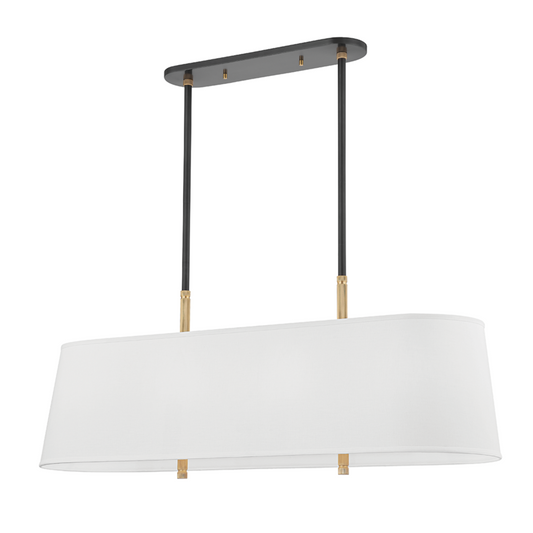 Hudson Valley Bowery Linear Chandelier Aged Old Bronze