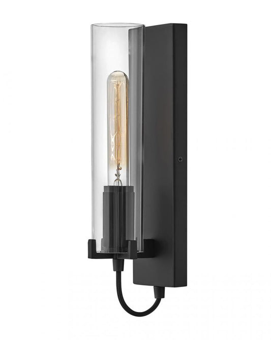 Hinkley Ryden Bathroom Wall Sconce Black, Steel