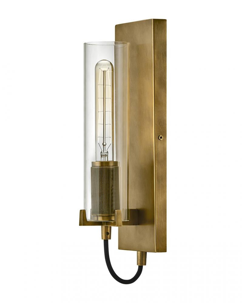 Hinkley Ryden Bathroom Wall Sconce Brass, Steel, Heritage Brass