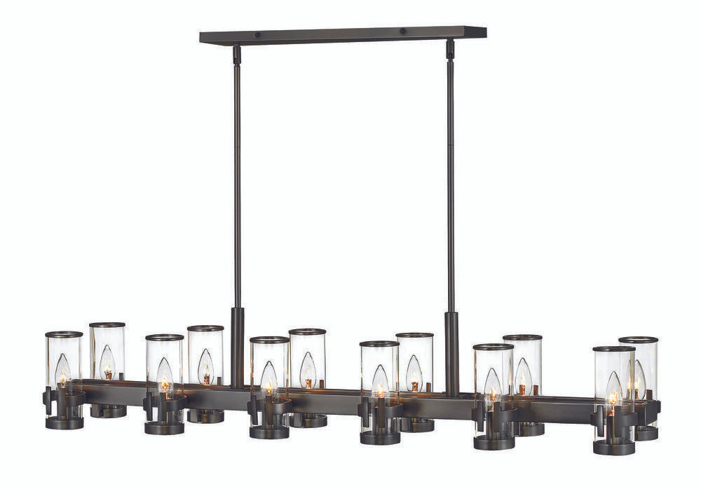 Hinkley Reeve Candle Chandelier Steel, Black Oxide