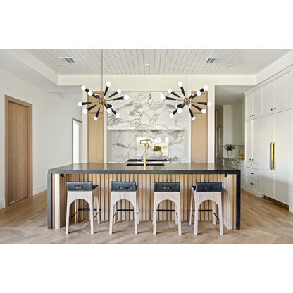 Zodiac 12 Light Chandelier - Aged Brass