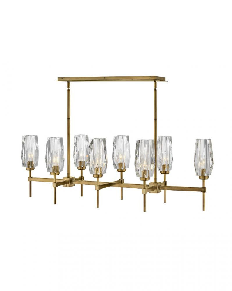 Hinkley Ana Linear Chandelier Brass, Steel, Heritage Brass