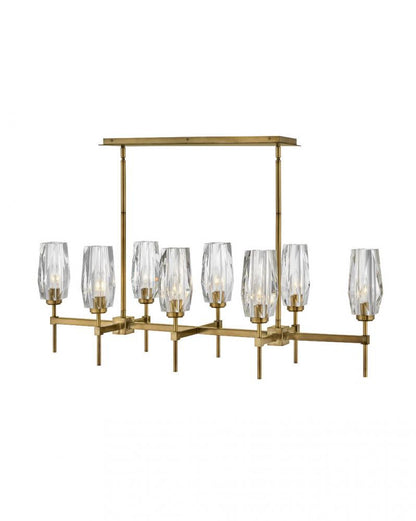 Hinkley Ana Linear Chandelier Brass, Steel, Heritage Brass