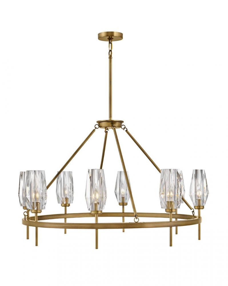 Hinkley Ana Up Chandelier Brass, Steel, Heritage Brass