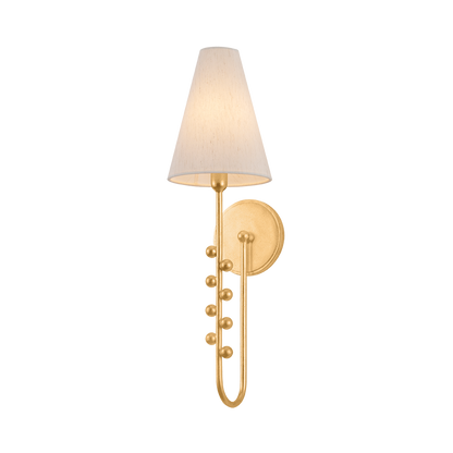 Hudson Valley Pine Hills Wall Sconce Vintage Gold Leaf