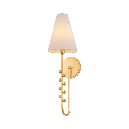 Hudson Valley Pine Hills Wall Sconce Vintage Gold Leaf