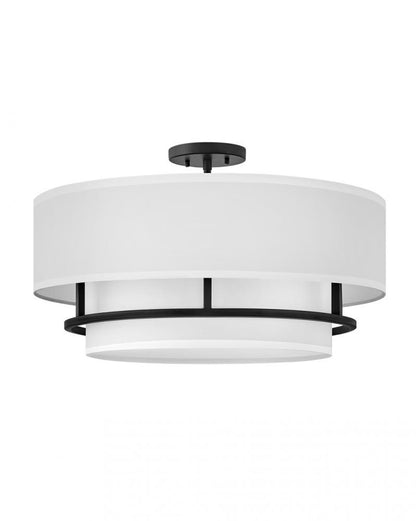 Hinkley Graham Foyer Hall Semi-Flush Mount Black, Steel